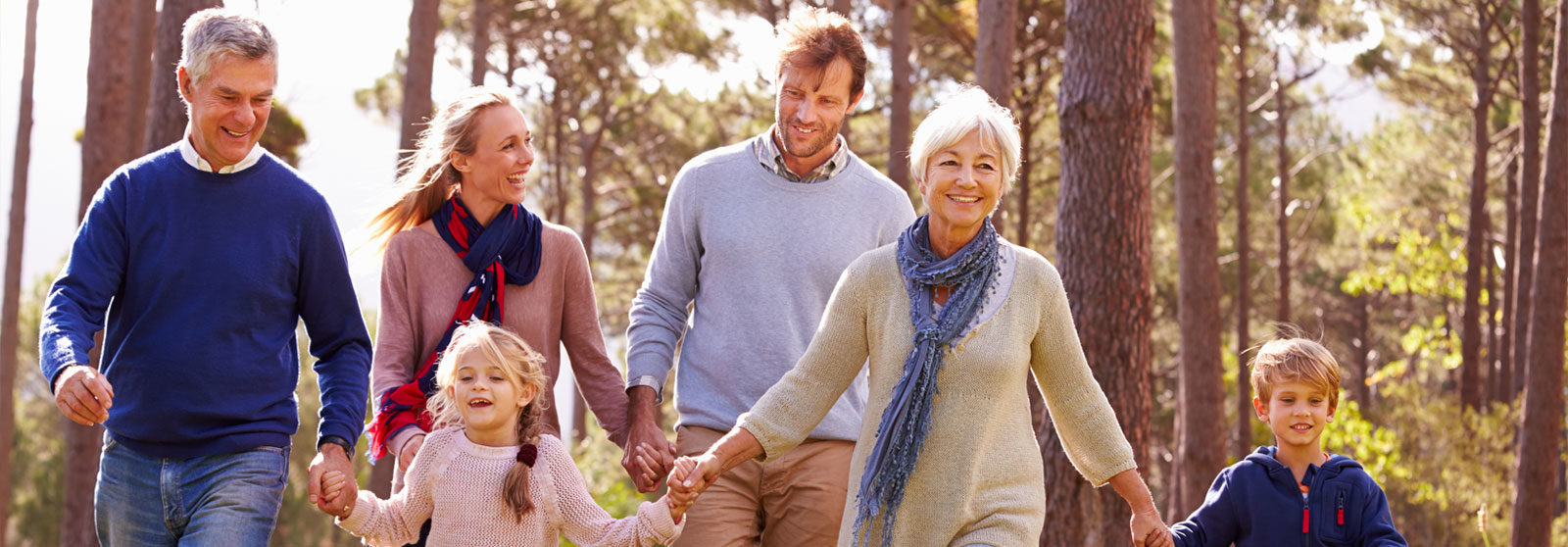 slider - group of family in the park